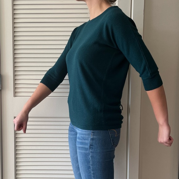 FOREVER 21 3/4 length teal sweater - Picture 3 of 7